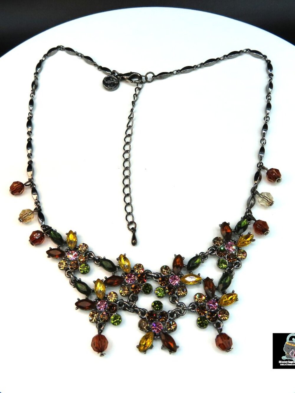 Fall Color Rhinestone Necklace - Picture 2 of 5